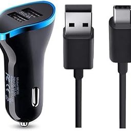 Fast Car Charger for Xiaomi Mi 11 Ultra Car Charger with Fast Charging | Dual Port USB Output | Fast Car Charger Adapter with Dual Output. Quick Charge Compatible for i:Phone, All Smartphones, Tablets & More | Smart Charging with Quick Charge 3.0 for Cellular Phones Fast Car Charger , Dual USB Output, Multi-Layer Protection, Fast Charging , Car Charger Adapter | High Speed Rapid Fast Metel Dual USB Port Car Mobile Charger with 1 Meter Type-C USB Fast Charging Cable- SH1, BLACK, WHITE-image-0
