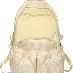 fulaida Japanese Cute Girl Cartoon Schoolbag – Large Capacity College Style Backpack for High School Students, Solid Color Plaid Travel Bag-picture-24