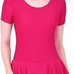 LACTRA Women's Nylon U-Back Padded Half Sleeves One-Piece Swimsuit with Boy Leg-picture-7