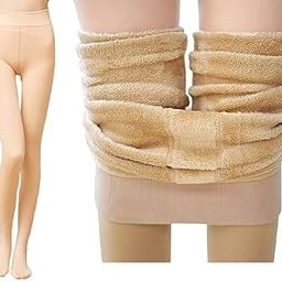 Women Full Footed Length Winter Leggings Warm Thick Fur Lined Fleece Winter Thermal Soft Legging Tights Stocking Slim Fit Fleece-image-56