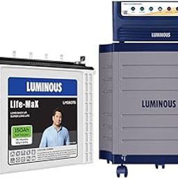 Luminous Inverter & Battery Combo (Hercules 1500 Pure Sine Wave 1400VA/12V Inverter with LM18075 Tall Tubular 150Ah Battery + Trolley) for Home, Office & Shops-picture-18