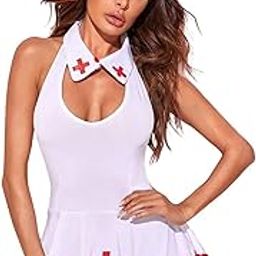 LUXZII Women Sexy Babydoll Sleepwear Lingerie Night Dress, Women's Babydoll Nightwear Honeymoon Babydoll Ladies Dresses for Birthday Gift, Honeymoon-image-96