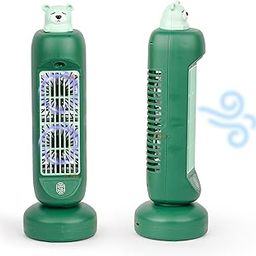 Zest 4 Toyz Mist Air High Speed Mini USB Tower Fan 3 Speed Mode with Automatic Head Shaking Cooling Air Conditioner For Home Office Portable Electric Stand Up Tower Fan (Green)-picture-0
