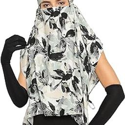 Bamboo Short Scarf Cum Mask Universal Size Usable for vehicle Driver for sunlight UV protection Multicolor Printed Design-39