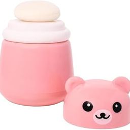 BabyGo Baby Powder Puff | Baby Powder Puff With Box | Powder Puff With Box Holder Container | Powder Puff For Babies | Puff Powder Box | Compact & Travel-Friendly (Pink) (Pack Of 1)-image-2
