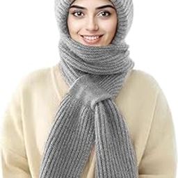 2 In 1 Windproof Cap Scarf | Velvet Thick Knitted | Ear Guard Hat | Hats Beanie | Used For Riding-Cyclling-Camping-Hiking | Suitable For Women & Girls-17