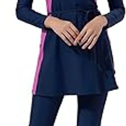 Front Open Zip Long Top Full Slevees and Full Tight 2 Pc Swimwear for Women (LFFTZ 02)-image-74