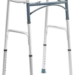 KosmoCare Premium Imported Light Weight Aluminum Height Adjustable Folding Walker 2 - Silver-12
