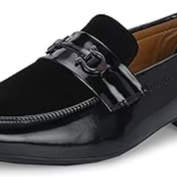Patent Leather Suede Black Designer Party Ethnic Wear Shoe Island Formal Shoes Shoe Island for Men (M5505-AZ)-image-97