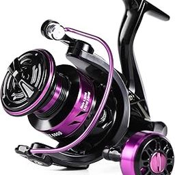Sougayilang Fishing Spinning Reels, Light Weight and Ultra Smooth Powerful Spinning Reels for Saltwater and Freshwater Fishing-Purple-4000-image-67