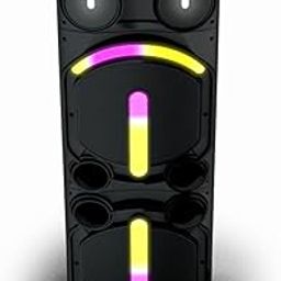 PHILIPS Audio Newly Launched TAX5708 Bluetooth Party Speaker, 400W Max Output - Dynamic Bass Boost & Karaoke | Guitar & Mic Support, Multipoint Connectivity, Party Lights & Handle with Wheels (Black)-0