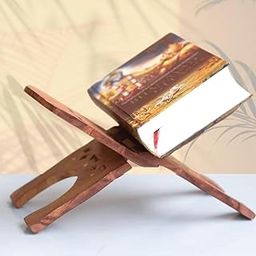 Rcelebrare Wooden holy Book Stand Reading for Geeta | gita | ramayan Book Stand | ram charit Manas Stand Gift for Bride or Bridal Book Document Stand (Standard Height)-image-96
