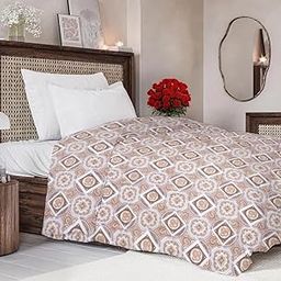 RD TREND Glace Cotton Duvet Cover for Single Bed with Zipper, Duvet Cover II Razai Cover II Quilt Cover Single Bed 60 x 90 Inches (Check-Brown)-image-68