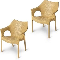 Supreme Cambridge Plastic Chairs for Home, Outdoor & Garden (Set of 2, Cane)-picture-32