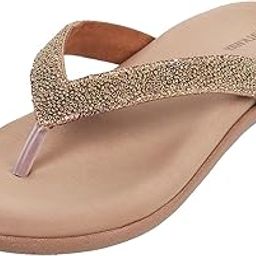 Women Rose Gold Synthetic Flats Slip On Fashion Sandals-picture-7