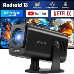 WZATCO Yuva Go Pro Fully Automatic Native 1080P Android 13.0 Smart Projector, Auto Focus, Auto 4D Keystone, 4X Brighter, 4K HDR Support, Rotatable Design, WiFi 6 & BT, Screen Mirroring, ARC, Black-13