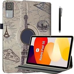 ProElite Case Cover for Redmi Pad SE 11 inch Cover, 360 Rotatable Smart Flip Case Cover for Redmi Pad SE 11 inch Tablet with Stylus Pen, Eiffel-20