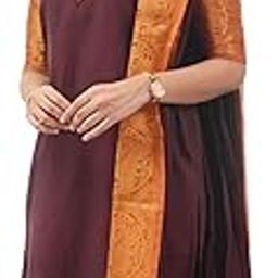 Women's Kanchi Cotton Peacock Jaquard Work Kurta and Dupatta Set with V Neck Half Sleeves Straight Calf Length Kurti and Peacock Design Dupatta-image-32