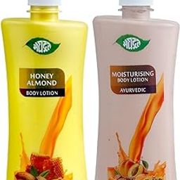 Meghdoot Honey Almond and Moisturizing Body Lotion Combo, Ayurvedic Hydrating Lotion for Soft and Glowing Skin, 500ml Each (Pack of 2)-image-66