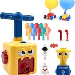 Galaxy Hi-Tech Balloon Launcher Car Toy Set, Balloon Powered Car Toys, Balloon Racers Toy with Pump Creative Inflatable Racing Car for Kids Intelligence Education Children's Toys-Multicolour-5