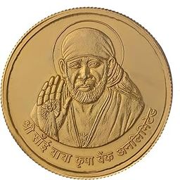 Pray Everyday SAI Baba Gold Plated Coin (Set of 2 Coins)-13