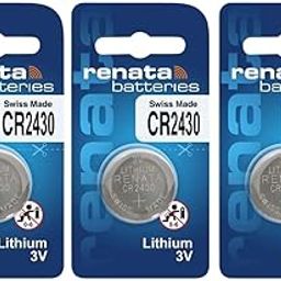CR2430 Battery Compatible with Renata Lithium Coin Cell Battery 3V, Swiss Made Type C Battery Suitable for Key fobs, Scales Wearables & Medical Devices Fresh Stock (CR2430, Pack of 3)-32