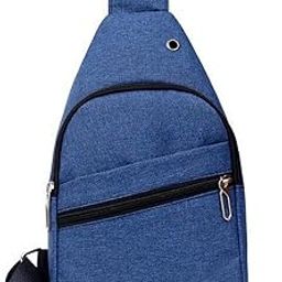 Fabric Casual Sling Bag for Men & Women (Blue)-16