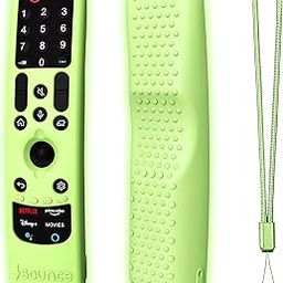 Sounce LG TV Silicone Remote Cover Compatible with LG TV Remote LG AN-MR21GA (2021) LG MR22GA (2022) LG MR23GA (2023) Magic Remote Case with Loop (Luminous Green) [Remote NOT Included]-picture-24