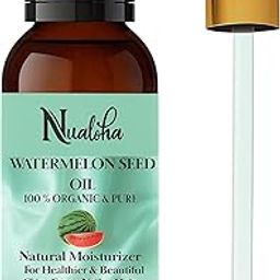 Nualoha Organic Watermelon Seed Oil - 100% Organic, Pure, Natural and Cold Pressed - Anti-Aging Moisturizer For Face, Glowing Skin, Hair care and Nails - 30 ML-14