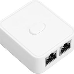 Dpofirs 2 Port Gigabit Ethernet Network Switch, RJ45 Network Splitter Adapter, Support Cat 5, 5e, 6, 7, PoE Extender Switch, 2 in 1 Out 1 in 2 Out-10