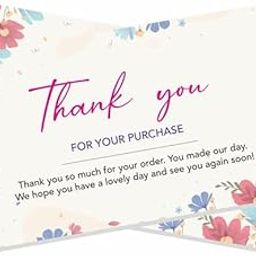 ESCAPER Luxury Thank You Cards for Business - Set of 50 Cards (3.5 x 2 inches) for Returns, Ratings, Gifts, and Business Reviews - Show Your Appreciation in Style.-4