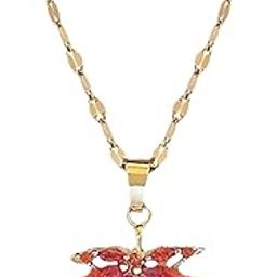 Fashion Maple Leaf Necklace Red Green Maple Leaf Crystal Pendant Necklace Chic Rhinestone Cubic Zirconia Necklace Personality Charm Maple Leaf Crystal Pendant Necklace Thanksgiving Party Costume-14