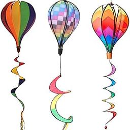 3Pcs Hot Air Wind Windsocks Garden Lwan Outdoor Toy Decor Windmill,|Toys & Hobbies | Outdoor Toys & Structures |3 Pieces Hot Air Balloons-image-99