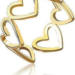Scintillar by Sukkhi Lavish Gold Plated Heartlinks Finger Ring for Women-image-22