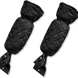 GLSOWEE Ice Scraper Mitt for Car Windshield, Warm Ice and Snow Scraping Gloves, Scraper with Foam Grip, Waterproof and Detachable, Winter Car Windshield Snow Scraping Tool Accessories (4 pcs)-25