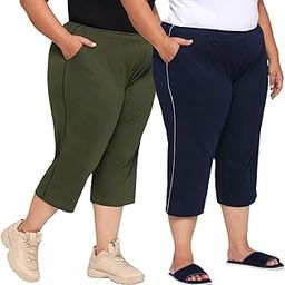 Womens Plus Size Capri Pant - Pack of 2-image-0