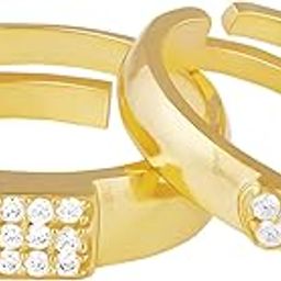 925 Silver Golden Shining Love Couple Rings, Adjustable | Promise Rings for Men & Women | With Certificate of Authenticity and 925 Stamp | 6 Month Warranty*-image-67