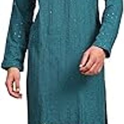 Men's Viscose Rayon Sequined Kurta Pyjama Woven Design Ethnic Party Dress-picture-10