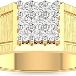 pc jeweller The Guiseppina 18KT Yellow Gold and Diamond Ring for Men-picture-8