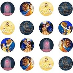 24 Edible Beauty and the Beast cupcake Toppers, birthday party celebration-image-13