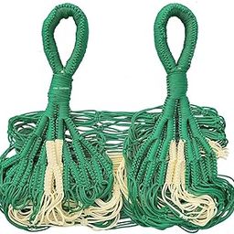 CRM TRADERS Nylon Rope Swing Hammock Hanging Mesh Relaxing Bed for Garden Outdoor Jhula (Green)-image-14
