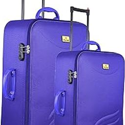 Printed Trolley Bags Set of 2 (20 inch Cabin and 24 inch Check in) with Trolley Tow Wheel and numer Lock (Blue)-picture-23