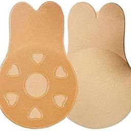 Reusable Nipple Covers Comfortable Invisible Adhesive Silicone Pasties for Women | Boob Lift Cups and Tapes for Breast Push-Up/Lift Beige-image-53