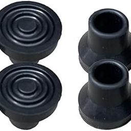 Enakshi® 2x4 Piece Crutch Ferrule Rubber End Walking Stick Tip Protector AntiSkid Black|Health & Beauty | Medical Mobility & Disability | Mobility/Walking Equipment | Crutches-image-2