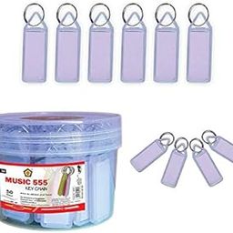 Assorted Tag Label Writeable Name Key Tags Keychains(White)-image-54
