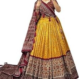 Women's Lehenga Choli | Tussar Silk With Patola Print With Foil Work For Women Solid Patola Print And Foil Work Lehenga choli-picture-15
