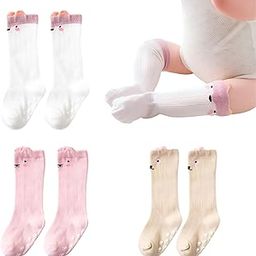 3 Pairs of Baby Kids Children Anti Skid Sleep Spring Winter And Autumn Combed Cotton Long Tube Knee-High Socks-image-76