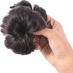 Navjai Hair Juda Clutch For Marriage & Functions Artificial Hair Bun Juda Synthetic Hair Ponytail Extension Hairstyling and Accessory For Girls & Women (Black Juda Clutcher)-12