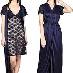 2 Pc Women's/Girls' Hot Night Robe and Night Slip-image-68