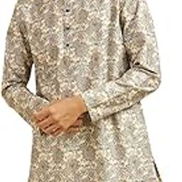 Men's Cotton Blend Printed Kurta (1pc)-image-101